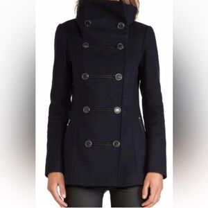 Mackage Milly Double Breasted Wool Blend Coat Charcoal Small Brand New